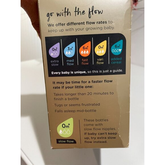 Tommee Tippee Closer To Nature Baby Bottles Set Of 3 9oz/260ml Slow Flow Anti-Co - Picture 3 of 6